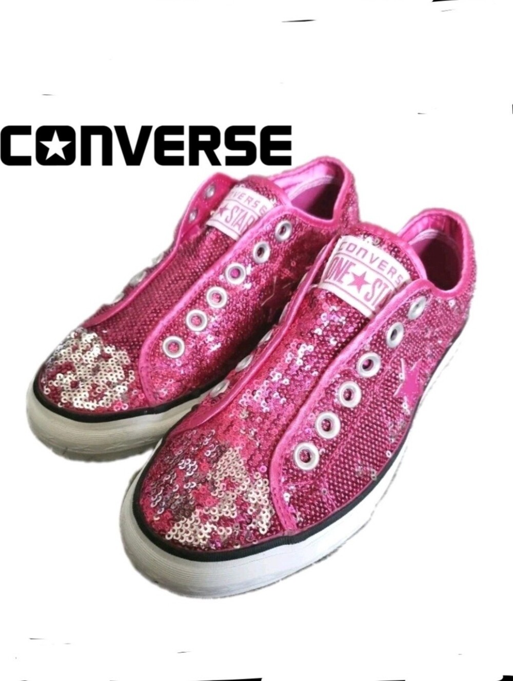 CONVERSE One Stars Sequin Slip-On Sneakers